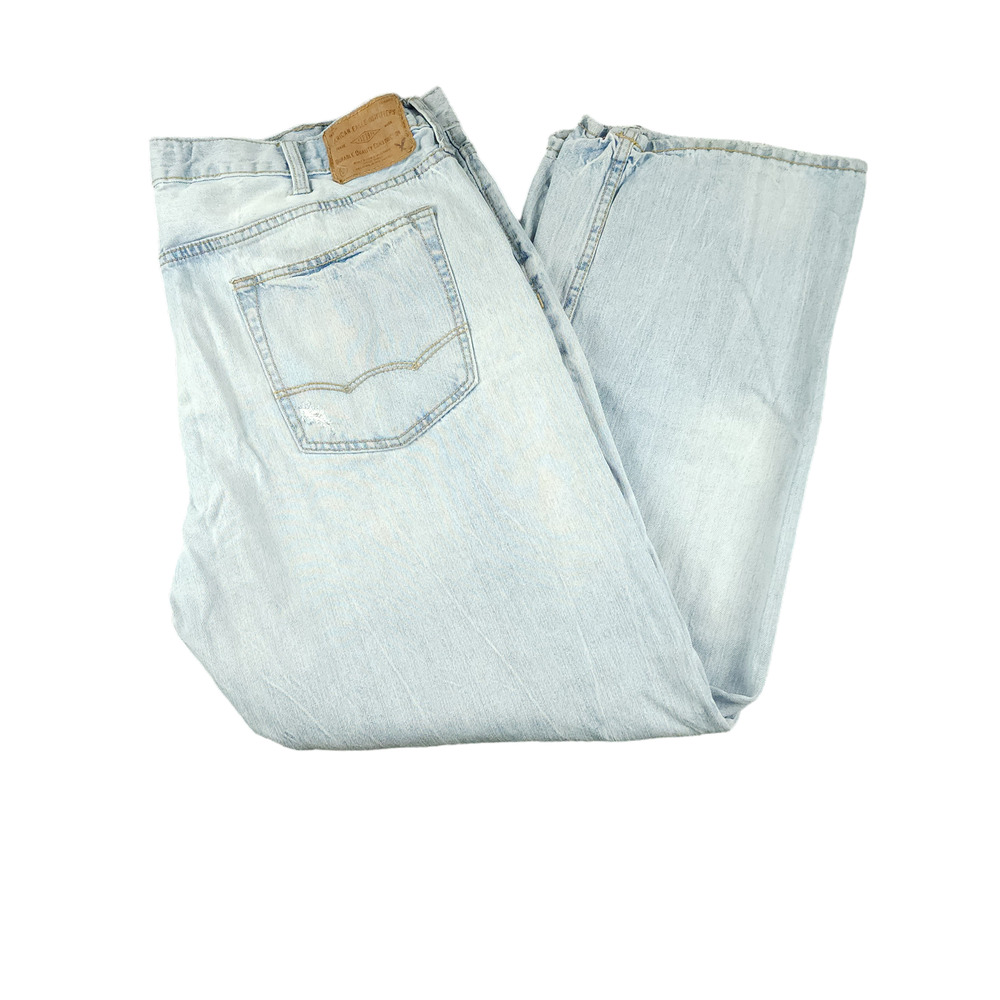 American Eagle Jeans 40x32 Mens Loose Fit Wide Leg Y2K Baggy Distressed Grunge